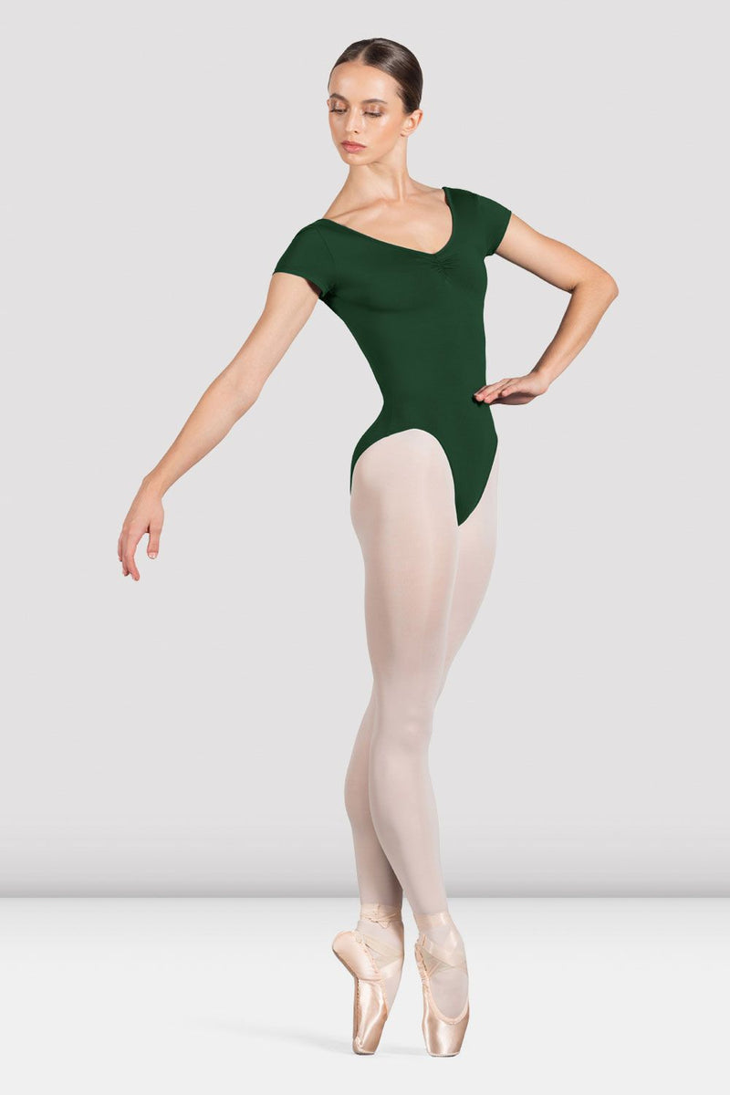 Ladies Penny Cap Sleeve Leotard, Green