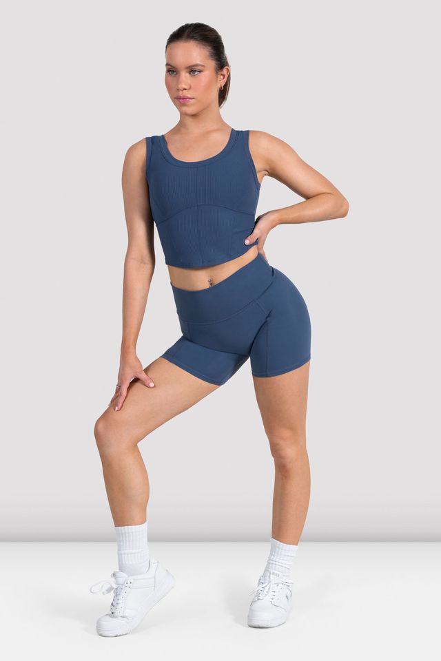 Ladies Apex Corset Tank Top Green Bloch Dance Uk 