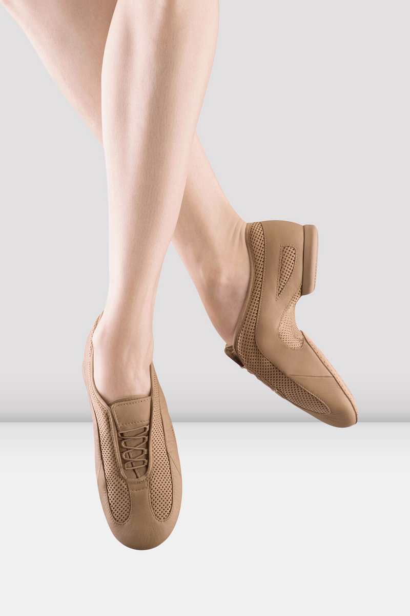 Ladies Slipstream Slip On Jazz Shoes Tan BLOCH Dance UK