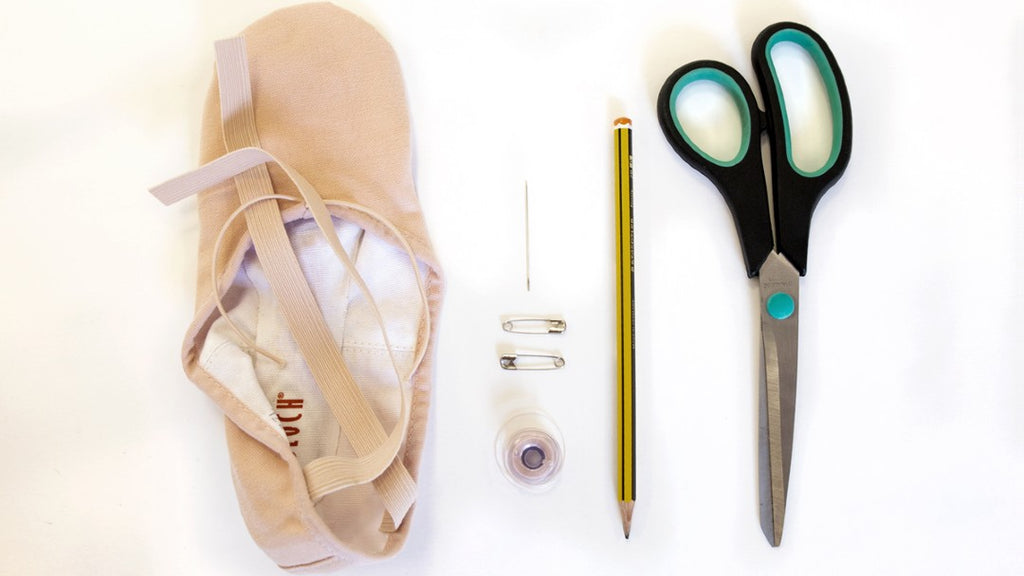 How to sew elastics on to flat ballet shoes- Criss cross or single