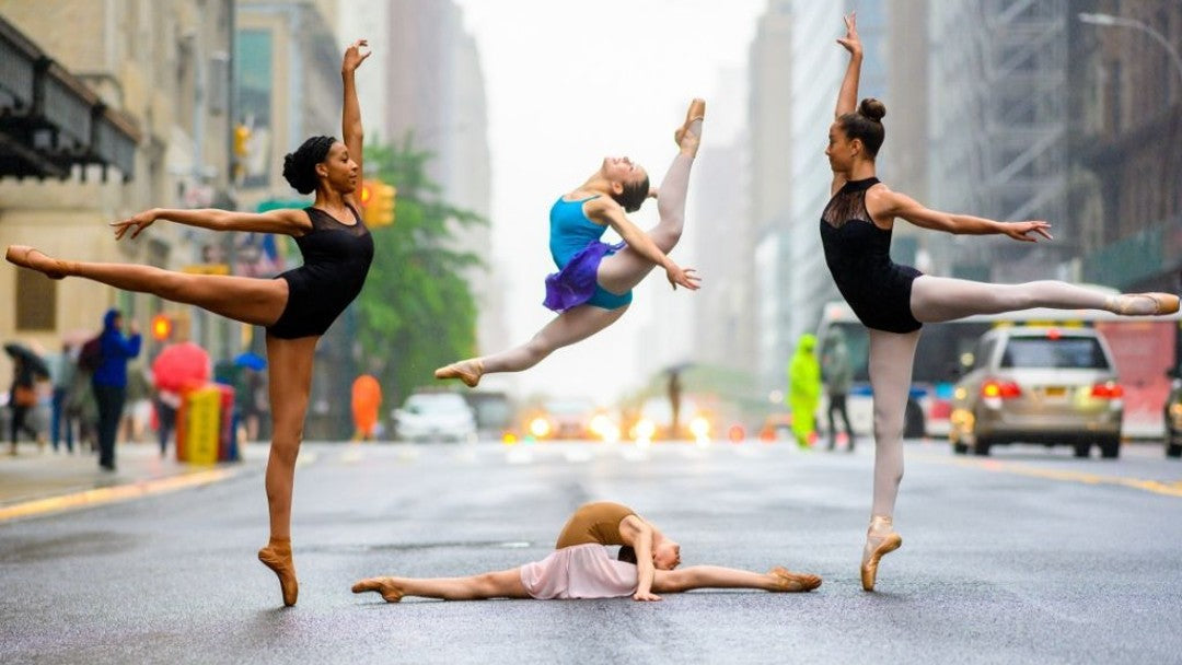 Dancers dancing through New York City wearing BLOCH Back to School essentials