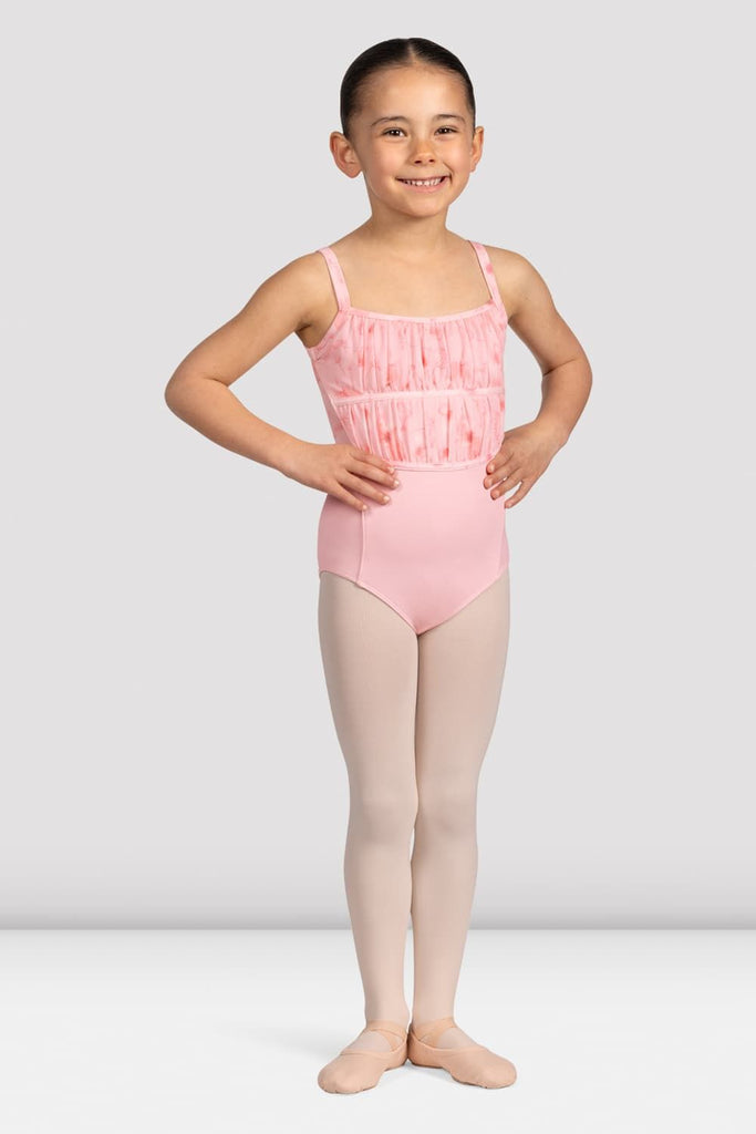 Girls Brooke Floral Mesh Back Leotard - BLOCH UK