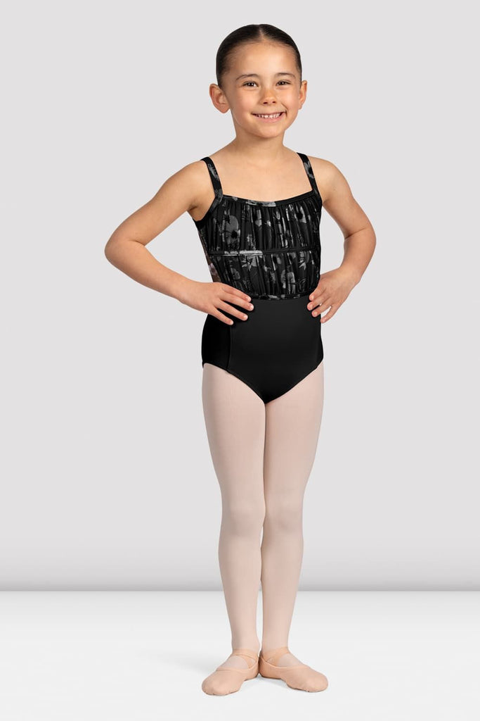 Girls Brooke Floral Mesh Back Leotard - BLOCH UK