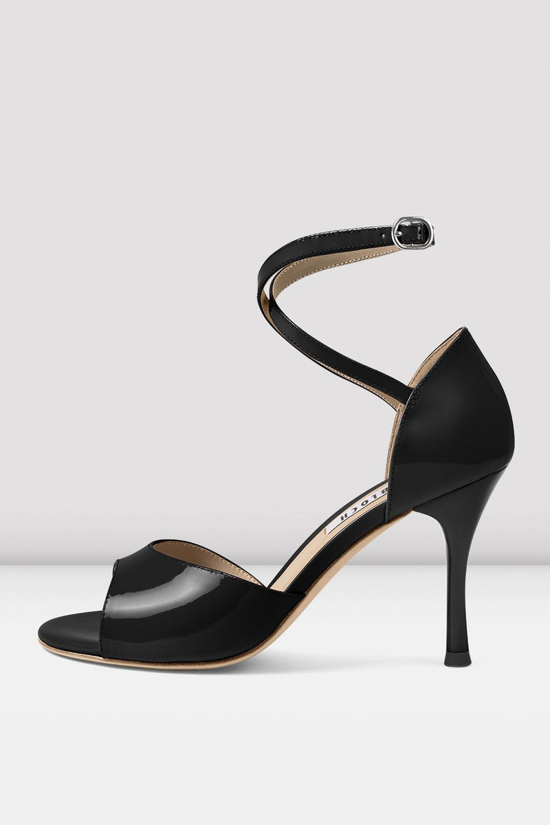 Ladies Malena Patent Argentine Tango Shoes Black BLOCH Dance UK