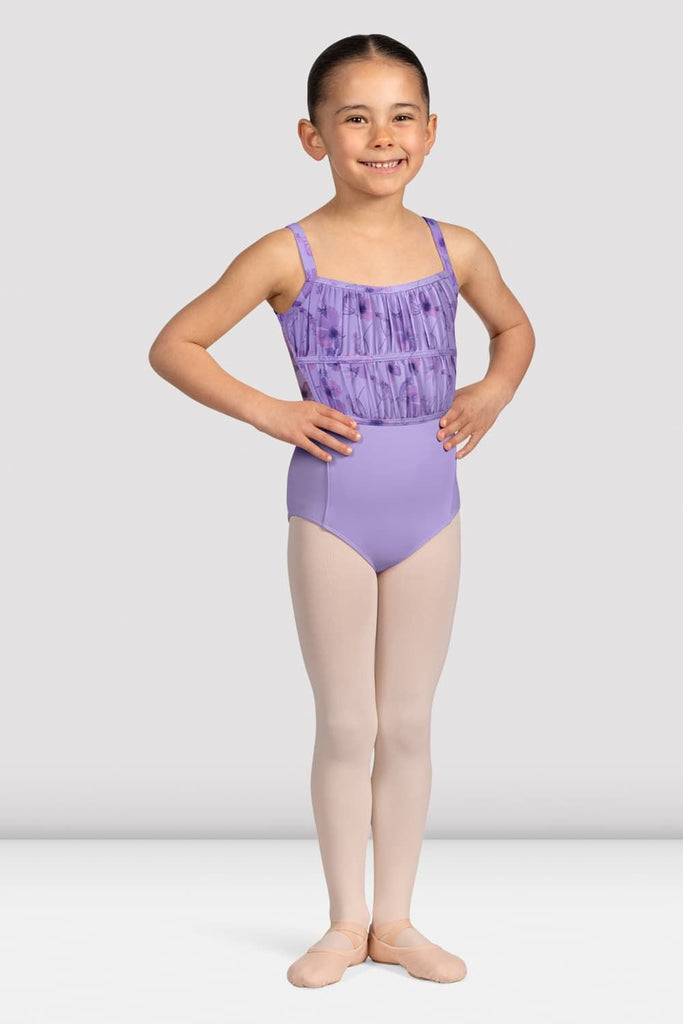 Girls Brooke Floral Mesh Back Leotard - BLOCH UK