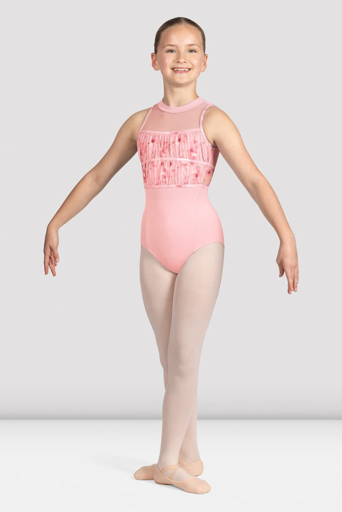 Girls Macie Floral Halterneck Leotard - BLOCH UK