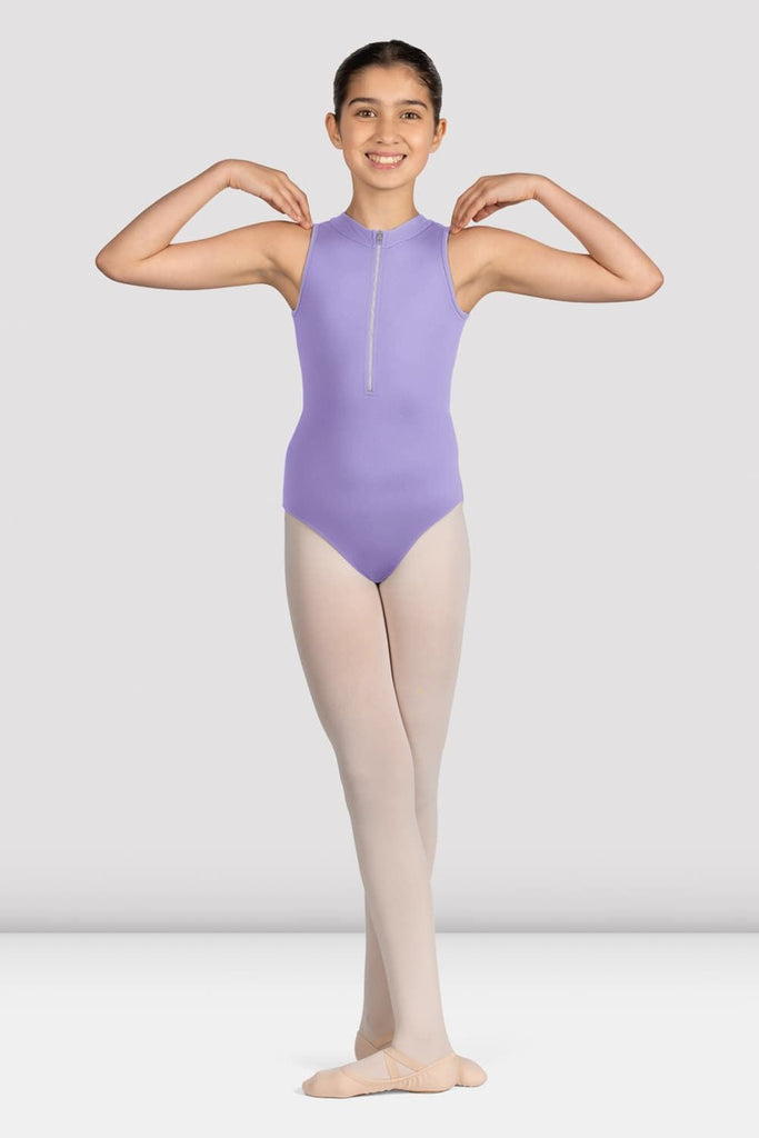 Girls Mirella Glow Girl Zip Front Leotard - BLOCH UK