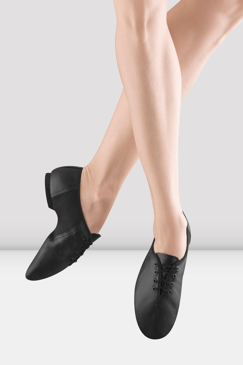Ladies Neo Jazz Leather Shoes, Black – BLOCH Dance - View #2